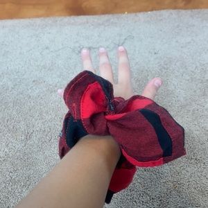 Plaid cute home aid scrunchy